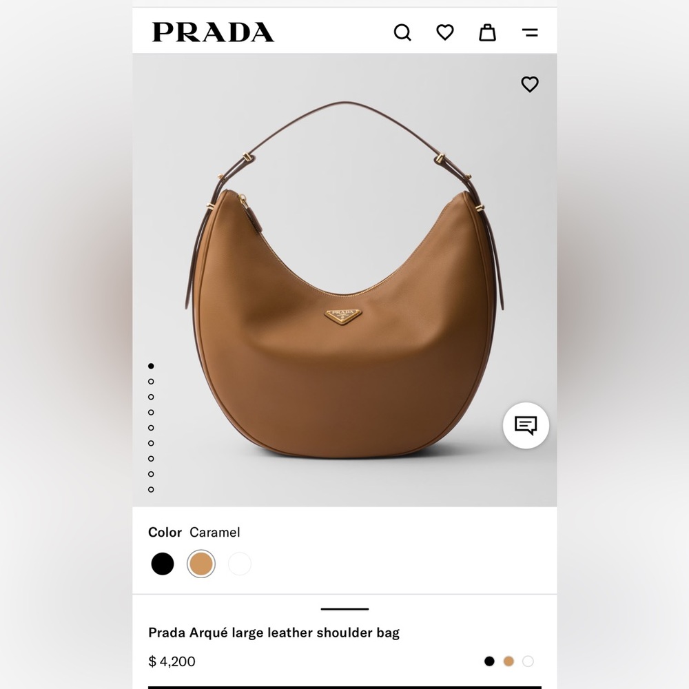Prada Arqué large leather shoulder bag